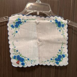Vintage cotton blue handkerchief